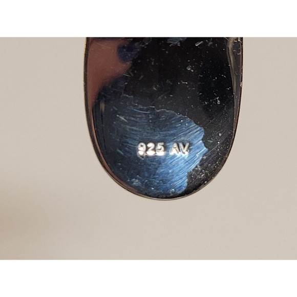 Sterling Silver 925 Teardrop Oval Hook Drop Dangle Simple Style Earrings - Picture 4 of 5